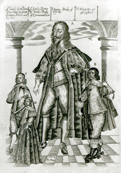 Charles I, Çocukları ile by English School